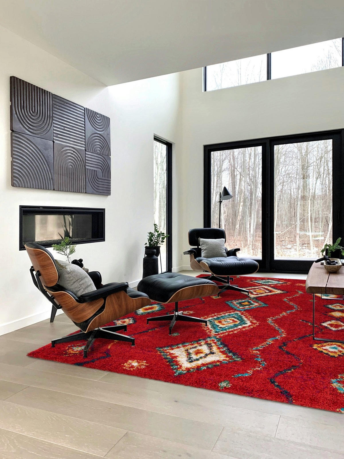 TEPPICH dick komfortabel Ethno-Stil rot - Rot, Textil (140/200cm) - AFK Living