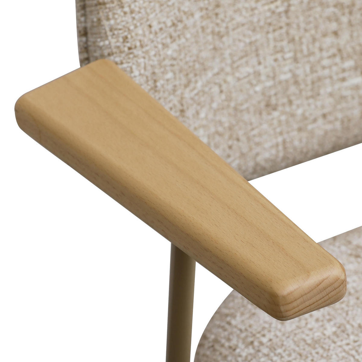 ARMLEHNSTUHL-SET 6 Stück in Teddystoff Beige - Beige, Textil/Metall (50/82/58cm) - Furnhouse