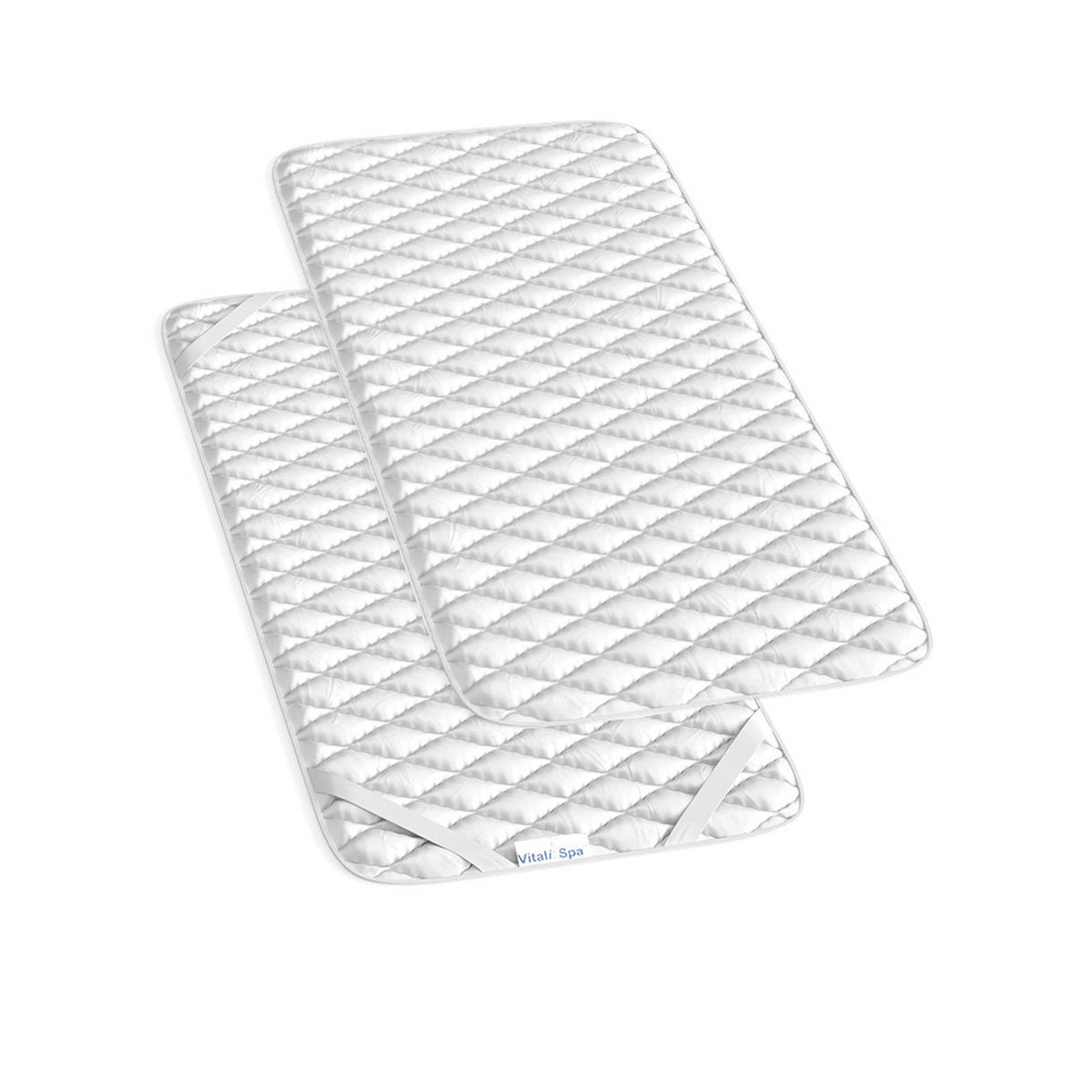 MATRATZENSCHONER Weiß 90 x 200 cm waschbar bis 60°C trocknergeeignet - Weiß, Textil - VitaliSpa