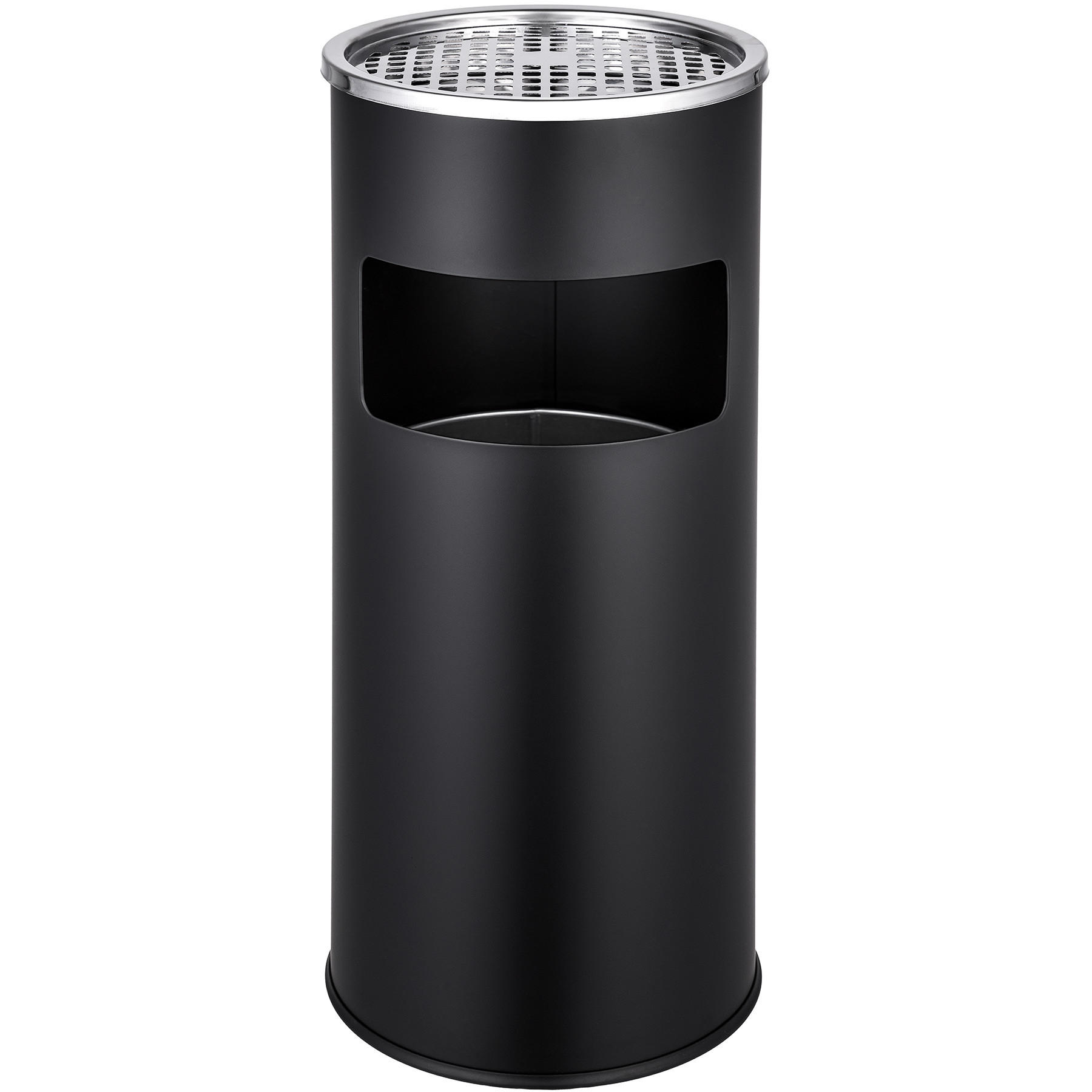STANDASCHENBECHER ,25 x 61 cm,schwarz - Schwarz, Metall (25cm) - tectake