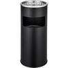 STANDASCHENBECHER ,25 x 61 cm,schwarz - Schwarz, Metall (25cm) - tectake