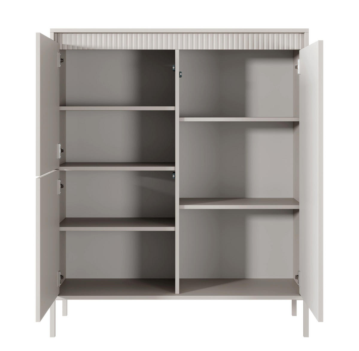 HIGHBOARD 3dverová Falsetto béžová 104 cm - béžová, kov/kompozitné drevo (104/103.5/39.5cm) - Selsey