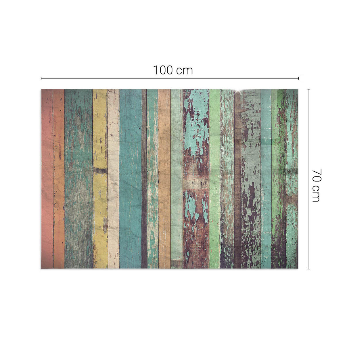 GLASPLATTE für Kamin 100x70 cm - Türkis, Glas (100/70/0.4cm) - TULUP