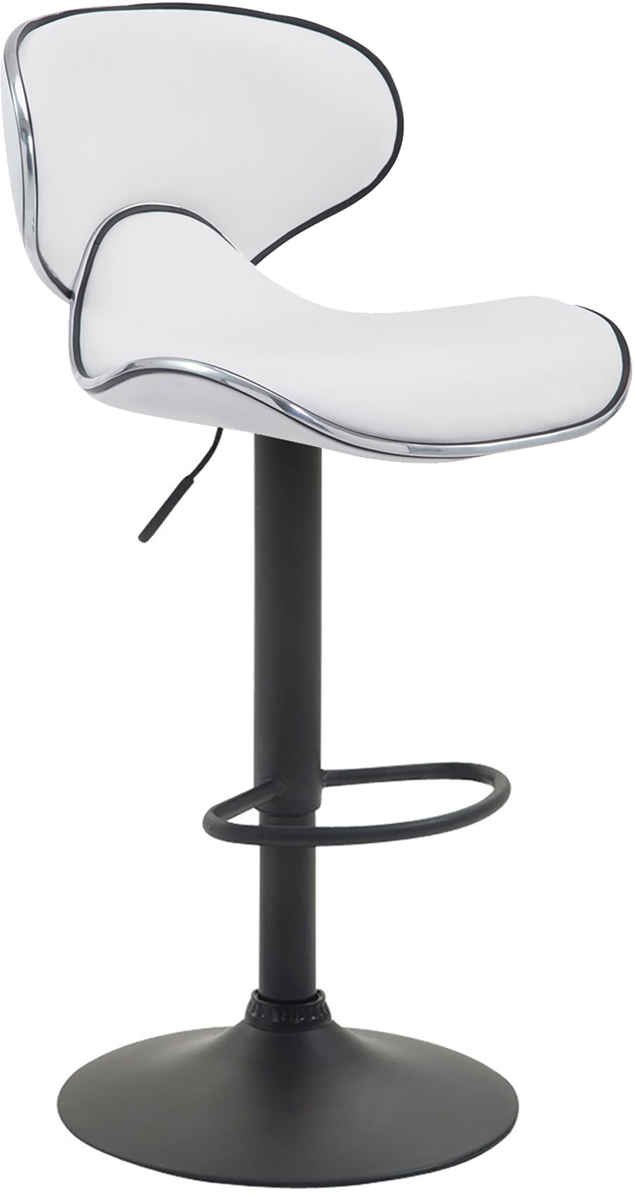 BARHOCKER Las Vegas V2 Kunstleder 88-108 cm weiß - Weiß, Leder (46/88/49cm) - furnicato