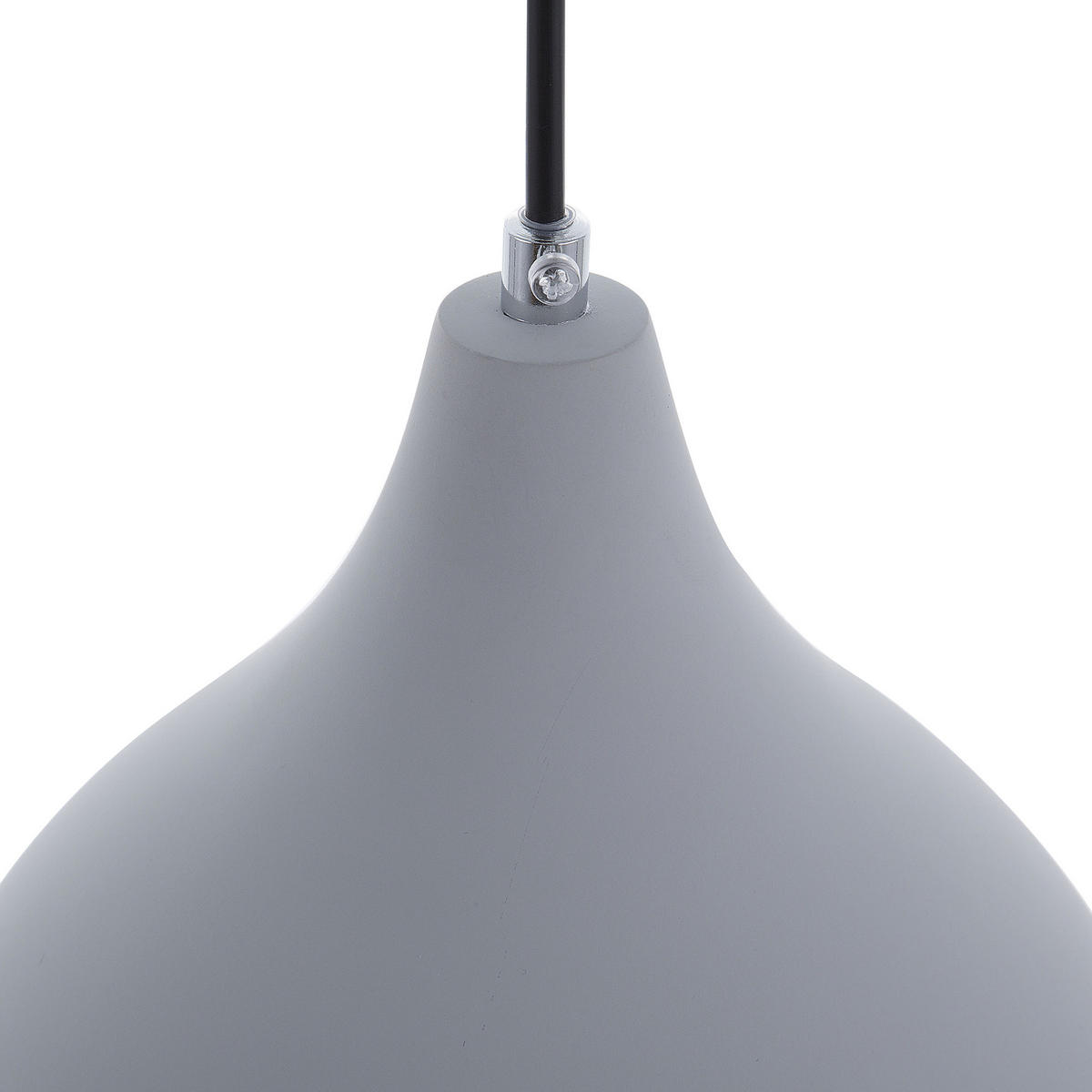 HÄNGELEUCHTE Lambro 23/23/121 cm - Grau, Stein (23/23/121cm) - Beliani