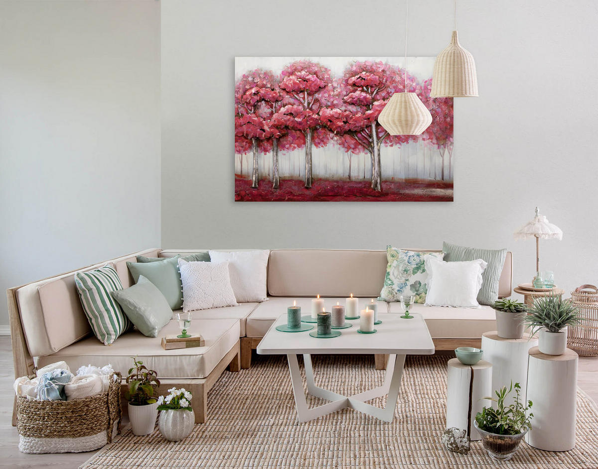 METALLBILD Pink 100/70 cm - Pink, Metall (5.7/70cm) - KUNSTLOFT