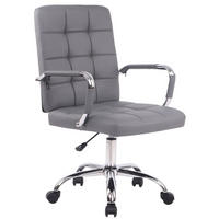 BÜROSTUHL Deal V1, Kunstleder Grau - Grau, Textil/Metall (56/104/62cm) - TPFLiving
