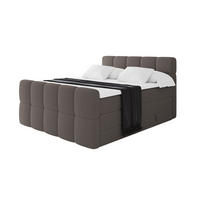 BOXBETT mit Matratze H3/H4 - FAMA-Z KING - 160x200 cm Braun Quelle - Braun, Holzwerkstoff (160/200cm) - ALTDECOR