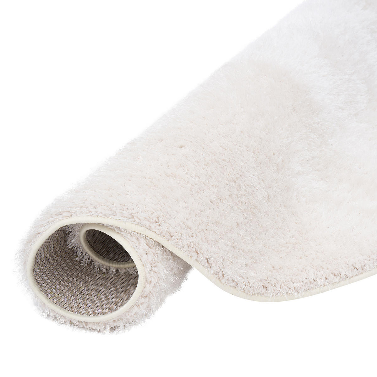 HOCHFLOR SHAGGY TEPPICH FEELING MIX RUND - Weiß, Textil (133/133cm) - Snapstyle
