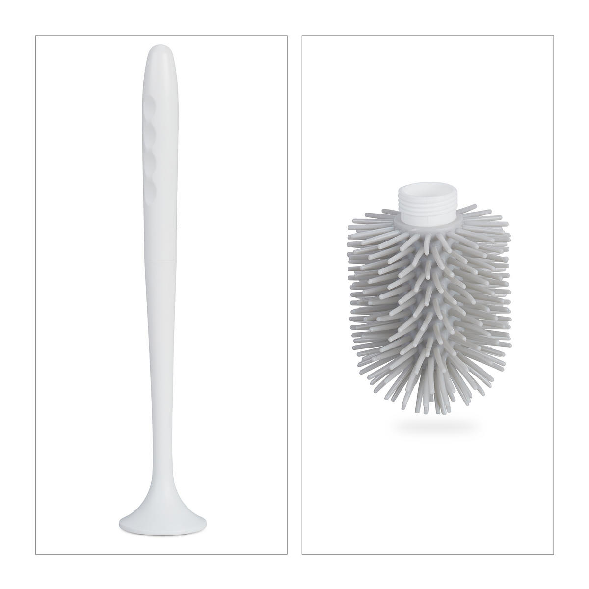 TOILETTENBÜRSTE - Weiß, Kunststoff (11/41/11cm) - Relaxdays