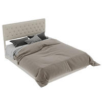POLSTERBETT 160/200 cm in Beige Samt mit Stauraum - Beige, Holzwerkstoff/Textil (160/200cm) - WISHDOR