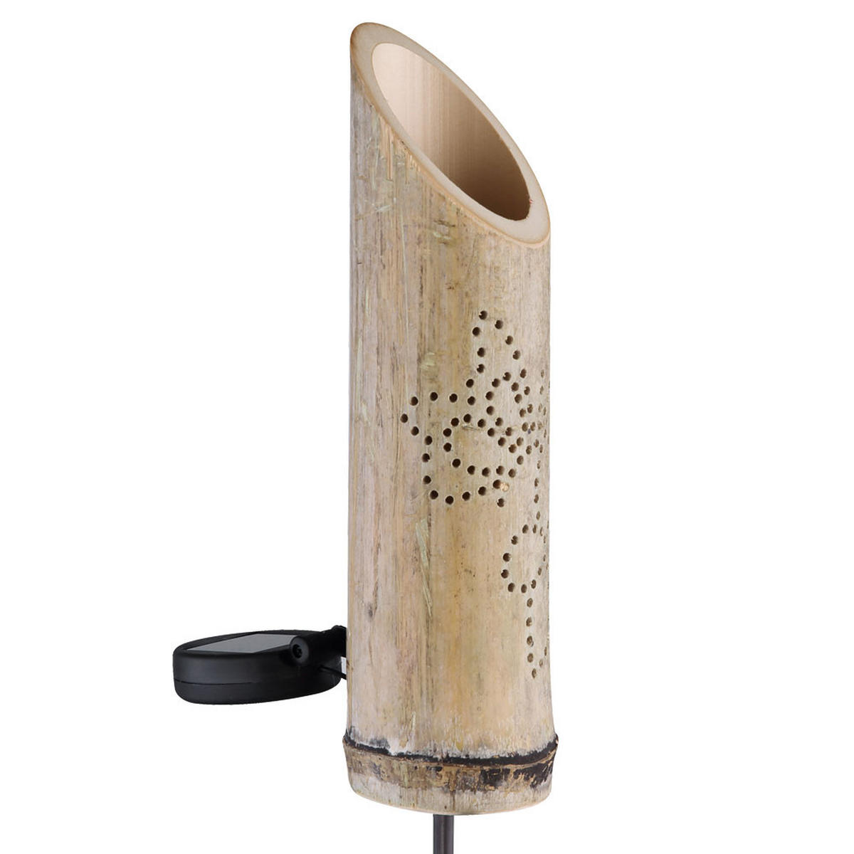 LED AUSSENLEUCHTE Bambus Braun - Braun, Holz (12/12/79.5cm) - Globo Lighting