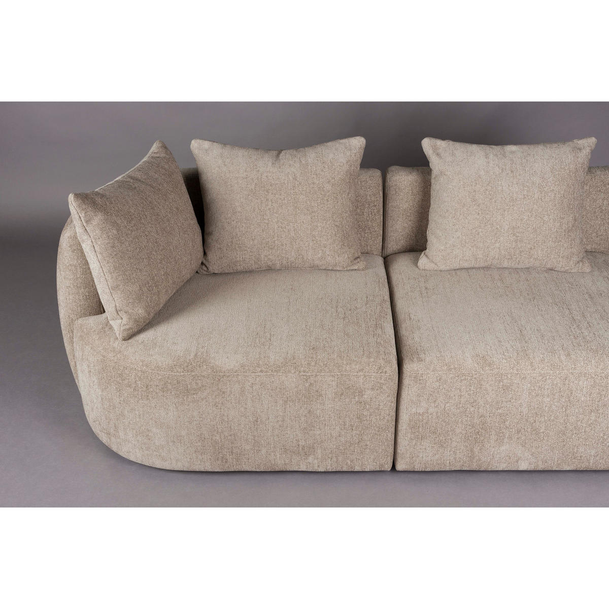 SOFA 4,5-SITZER Rocca Cappuccino/ Beige - Beige/Braun, Textil (250/83/92cm) - Dutchbone