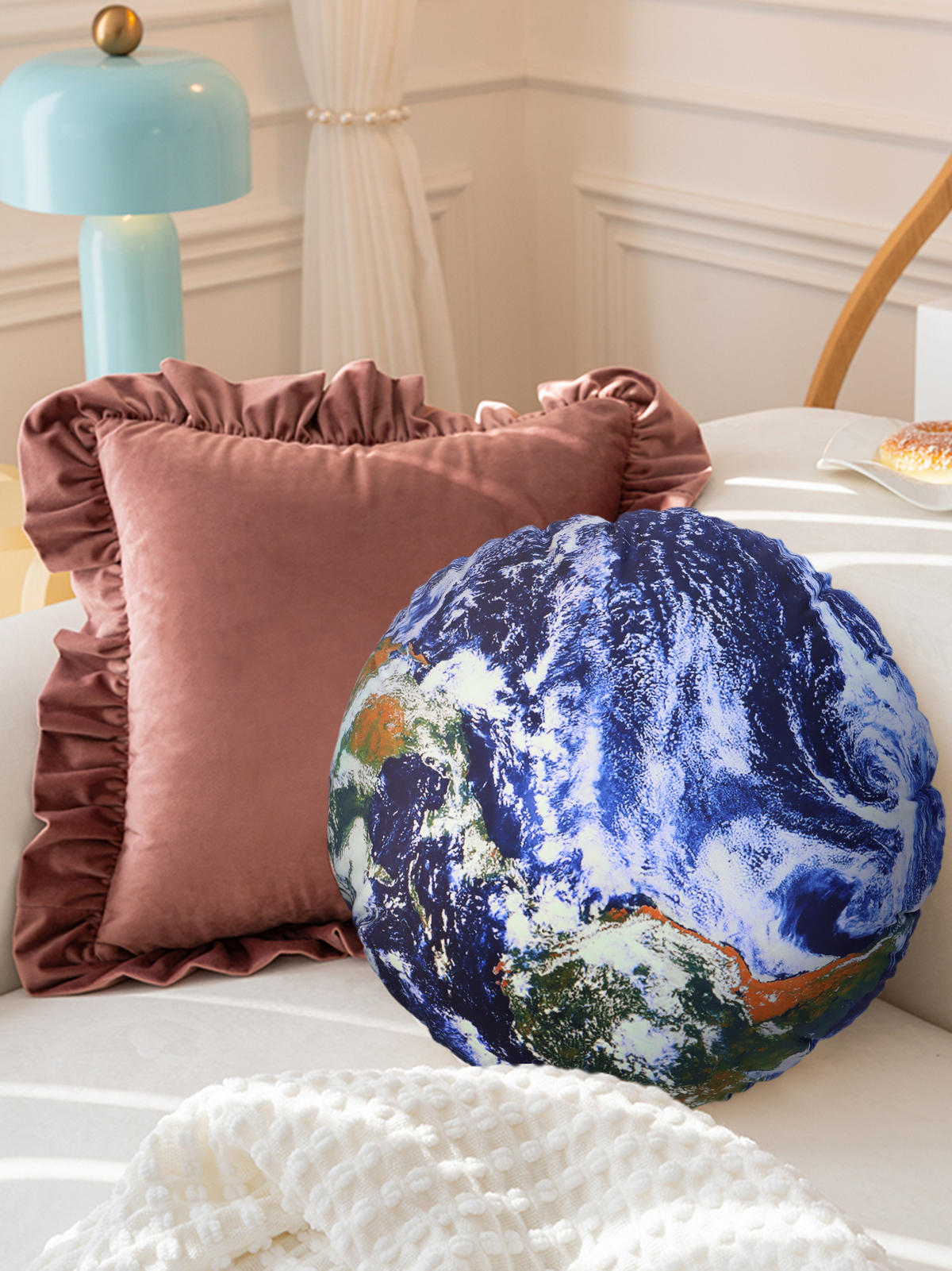 KISSEN Planet Universum Erde 25cm - Multicolor, Textil (25/6cm) - Vercart