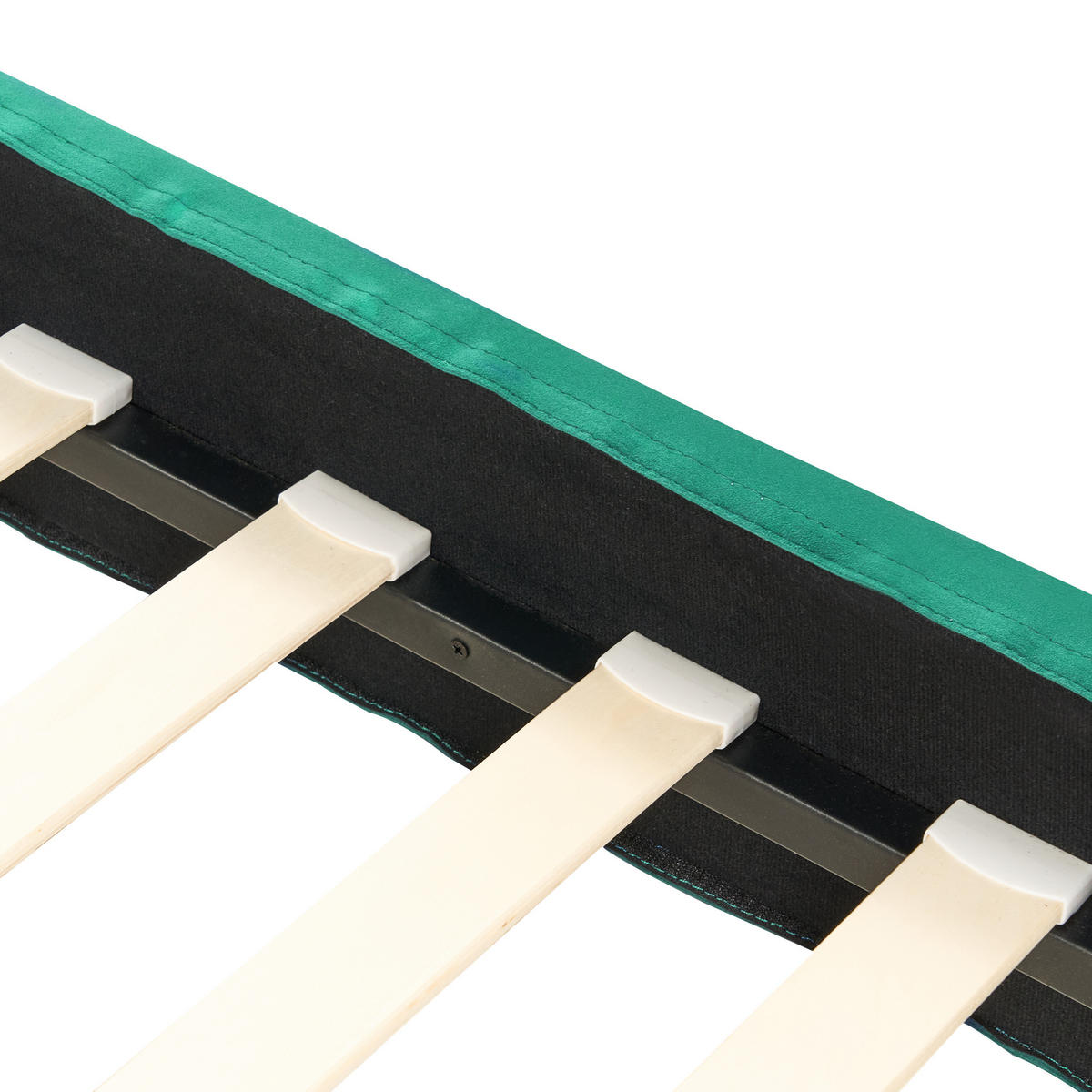 POLSTERBETT 90/200cm Dunkelgrün Fitou - Dunkelgrün, Textil (90/200cm) - Beliani