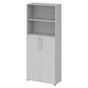 REGALSCHRANK - 5 Ordnerhöhen 35/80/188 cm in Grau - Grau, Holzwerkstoff (80/188/35cm) - bümö