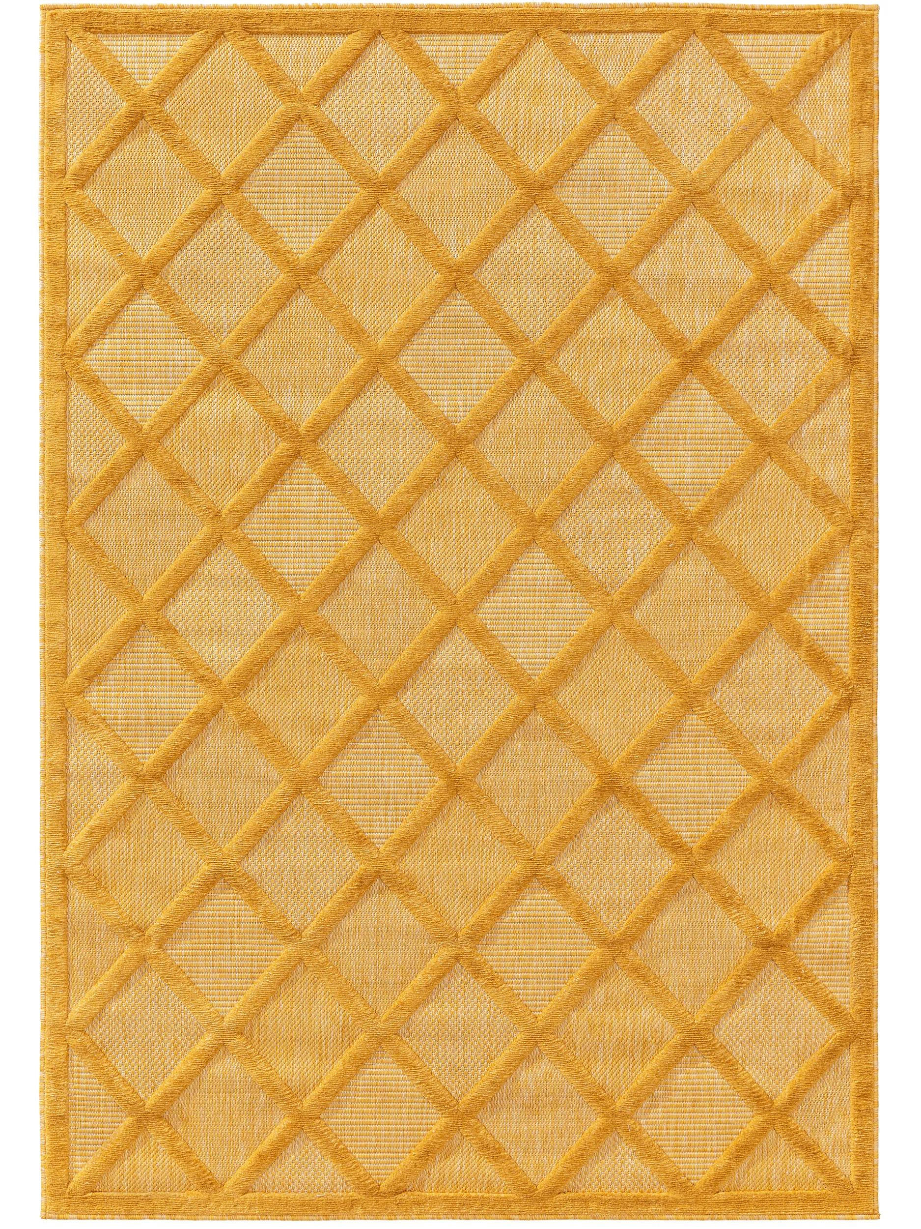 OUTDOORTEPPICH Bonte Gelb 120x170 cm - Gelb, Textil (120/170cm) - benuta Nest