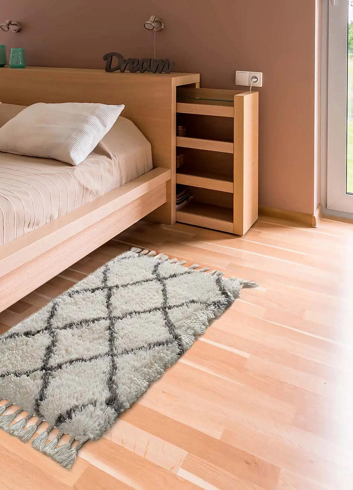 HOCHFLORTEPPICH Weiß Samira 120/170 cm - Weiß, Textil (120/170cm) - Atticgo