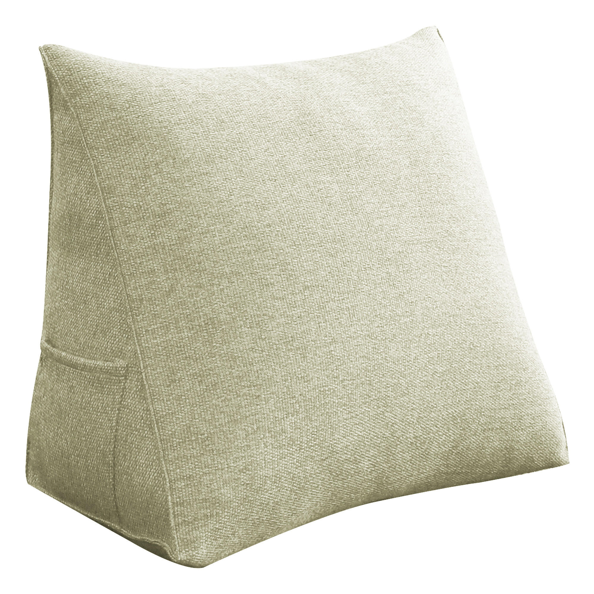 RÜCKENKISSEN für Bett Leinenlook Weiß 45 cm - Weiß, Textil (35/45cm) - Vercart