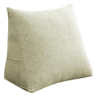RÜCKENKISSEN für Bett Leinenlook Weiß 45 cm - Weiß, Textil (35/45cm) - Vercart