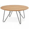 LOUNGETISCH Beige 80x40x80 cm - Beige/Schwarz, Holz/Metall (80/80/40cm) - AlterEgo