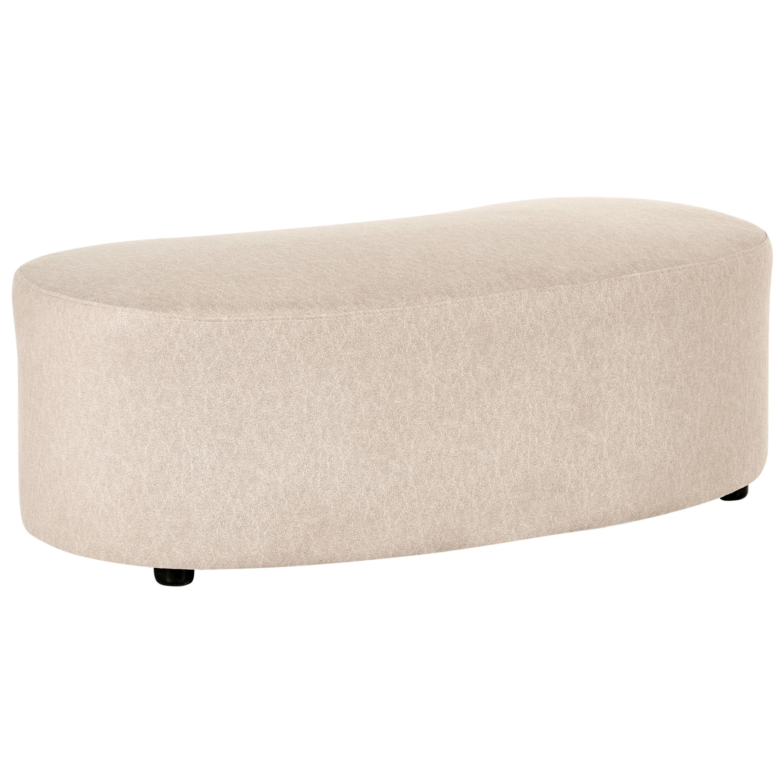 OTTOMANE Stoff Beige Amal - Beige, Textil (120/41/54cm) - Beliani