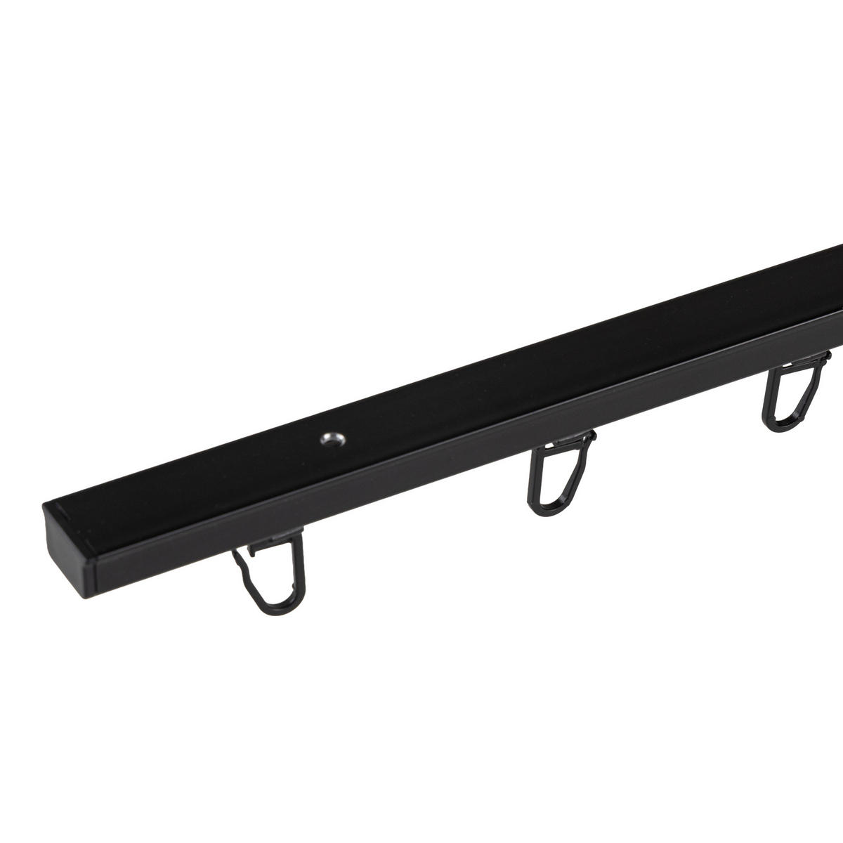 GARDINENSCHIENE RS, 1 läufig, 400 cm, schwarz - Schwarz, Metall (1.9/1.1/400cm) - SN Deco