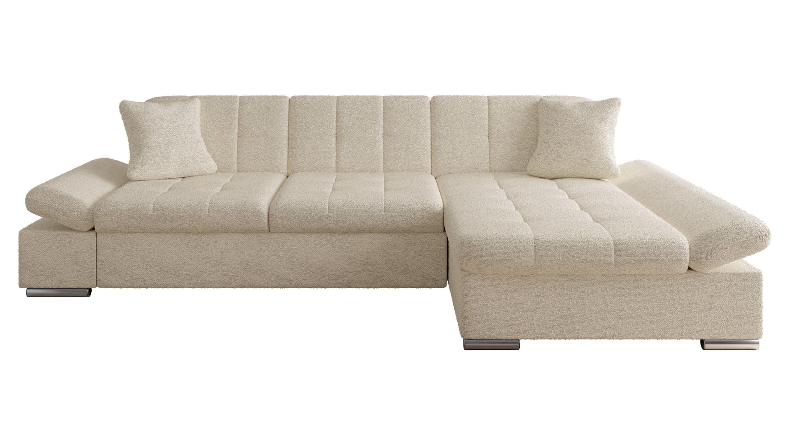 ECKSOFA Malwi, Seite: Rechts - Mokka, Holz/Textil (278/161cm) - MIRJAN24