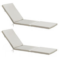 SONNENLIEGENKISSEN 2-tlg., Beige - Beige, Textil (53/5/186cm) - Oviala