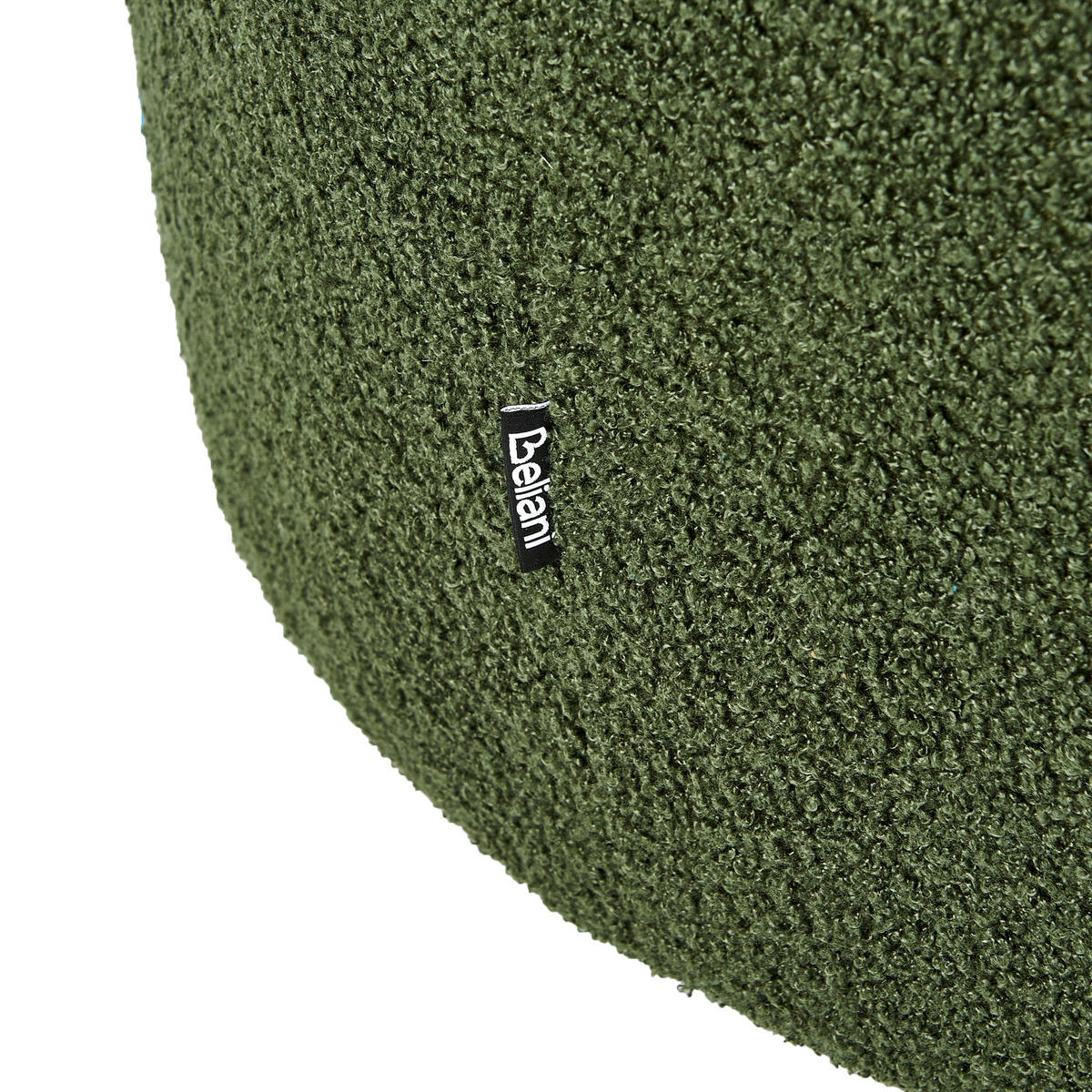 DREHSESSEL Bouclé Dunkelgrün Davik - Schwarz/Grün, Textil (62/67/63cm) - Beliani