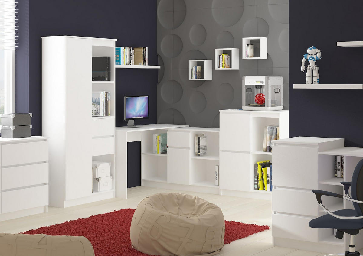 SCHREIBTISCH Weiß 79/120/50 - Weiß, Holzwerkstoff (50/120/79cm) - RAUMHIRSCH FURNITURE