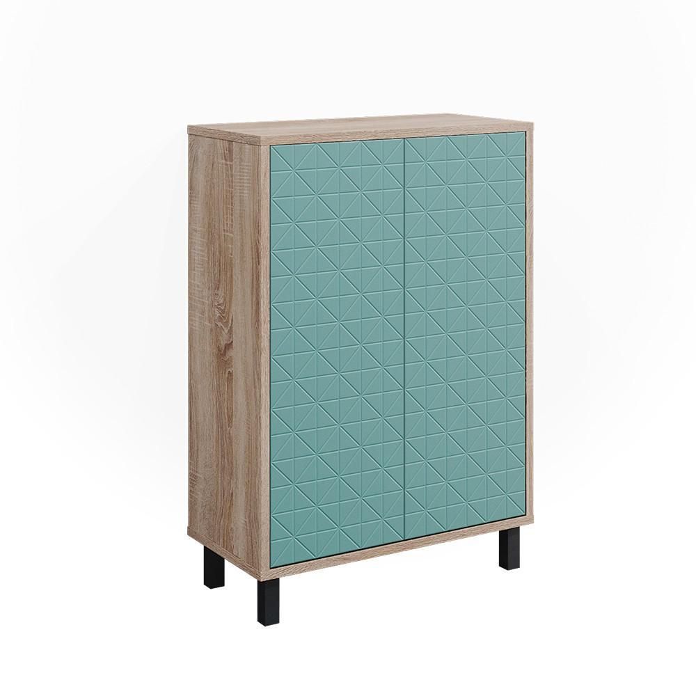 MIDISCHRANK Agasta Mintgrün 56.2 x 83.2 cm - Mintgrün/Sonoma Eiche, Holzwerkstoff (56.2/83.2/28cm) - Vicco