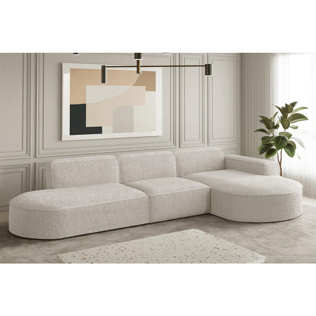 Thumbnail - Fun Möbel Ecksofa, Beige, Textil, L-Form, 296x165 cm, Wohnzimmer, Sofas & Couches, Wohnlandschaften, Ecksofas