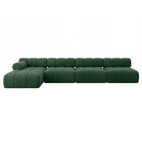 ECKSOFA modulares Sofa Razon-L3 - 380x160x70 cm Grün Cord - Grün, Holzwerkstoff/Textil (380/160cm) - ALTDECOR