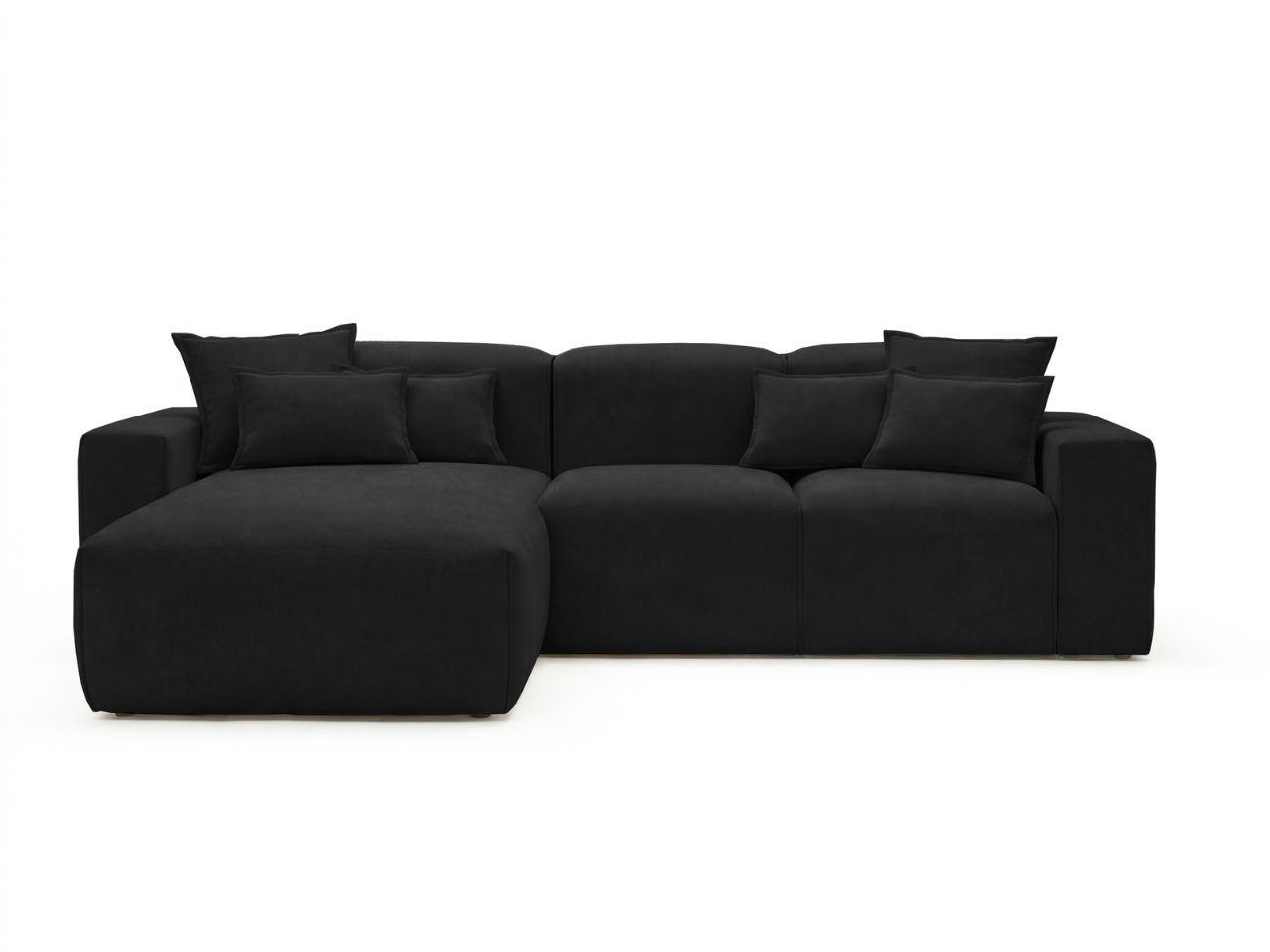 ECKSOFA Leni Schwarz Links - Schwarz, Holz/Textil (265/180cm) - Graingold