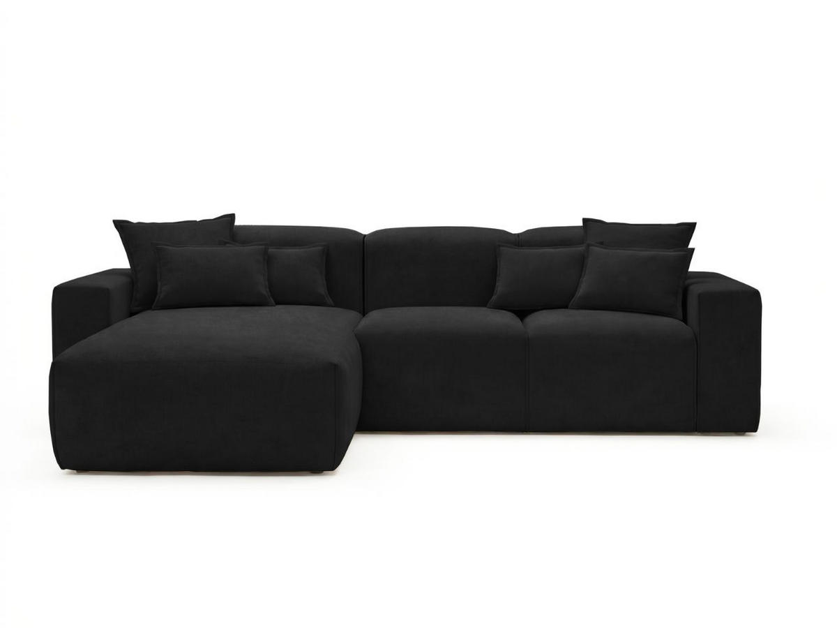 ECKSOFA Leni Schwarz Links - Schwarz, Holz/Textil (265/180cm) - Graingold
