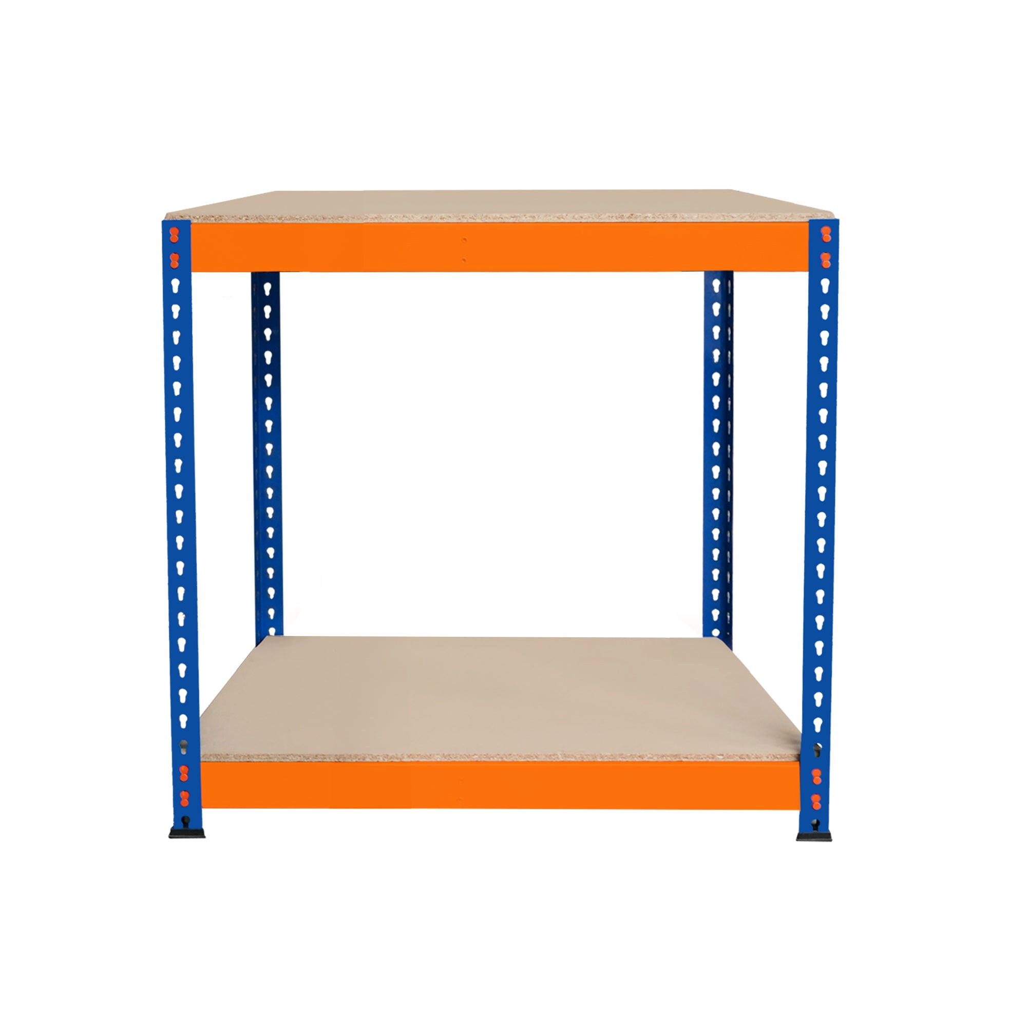 WERKBANK S-Rax 2-stufig - 90cm x 45cm x 90cm - Orange, Holzwerkstoff (90/90/45cm)