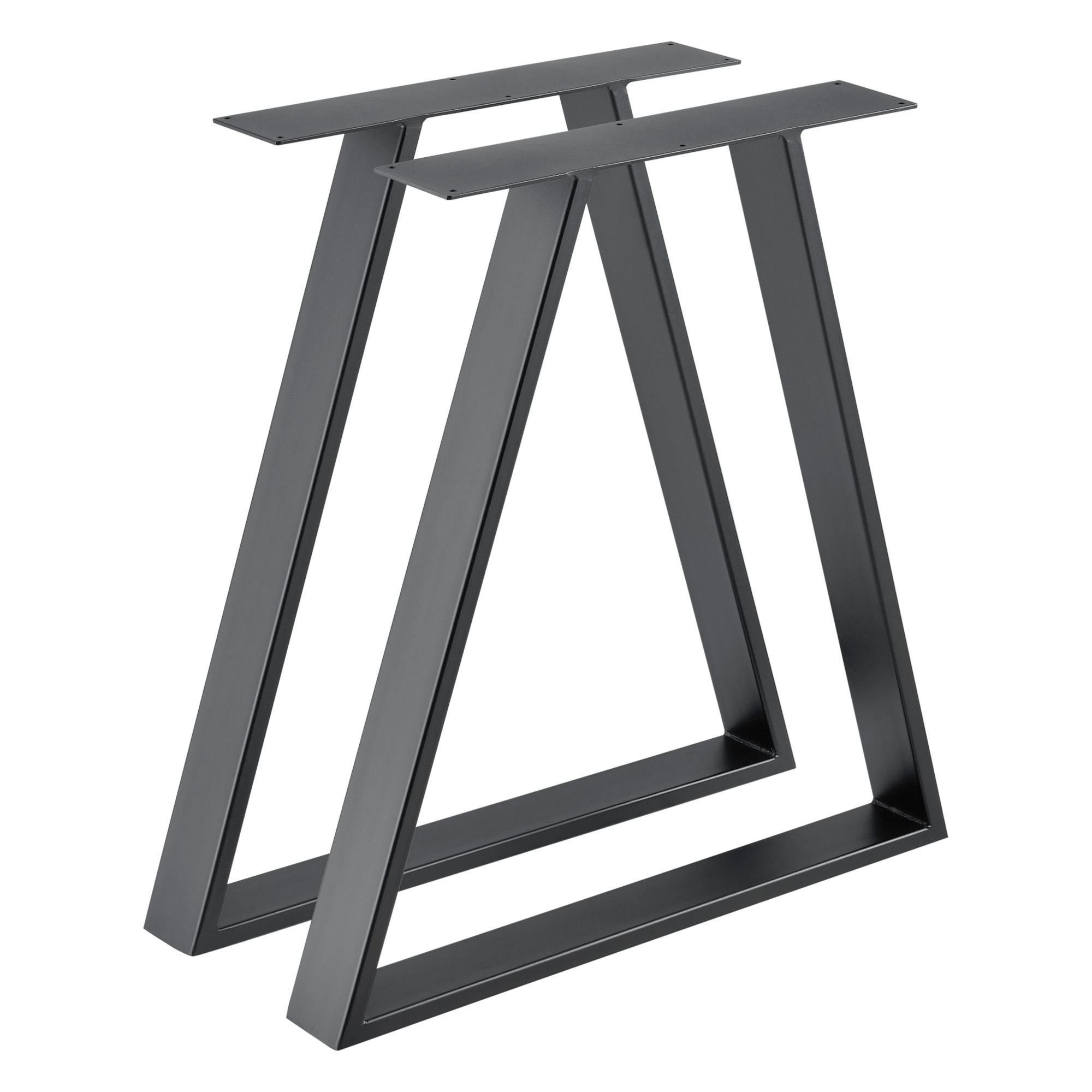 TISCHGESTELL-SET 2-TLG. Eschau - Grau, Metall (70/72/10cm) - [en.casa]