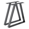 TISCHGESTELL-SET 2-TLG. Eschau - Grau, Metall (70/72/10cm) - [en.casa]