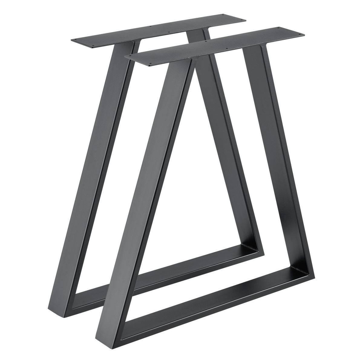 TISCHGESTELL-SET 2-TLG. Eschau - Grau, Metall (70/72/10cm) - [en.casa]