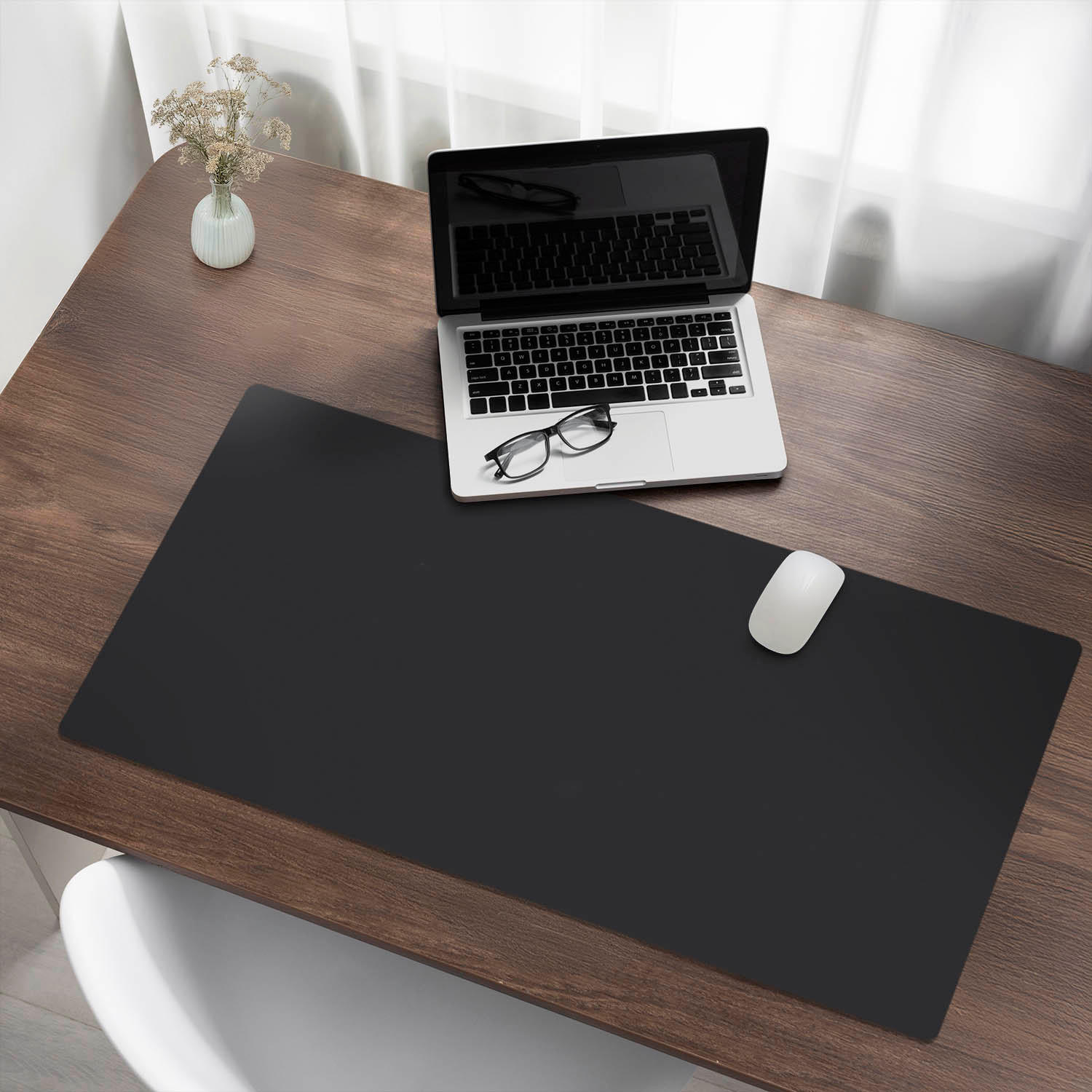 SCHREIBTISCHUNTERLAGE 100x50 cm Schwarz - Schwarz, Kunststoff (100/50/1.6cm) - Wallfluent