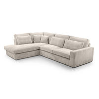 ECKSOFA Parma ohne Schlaffunktion beige links - Beige/Schwarz, Textil (314/224cm) - Beautysofa