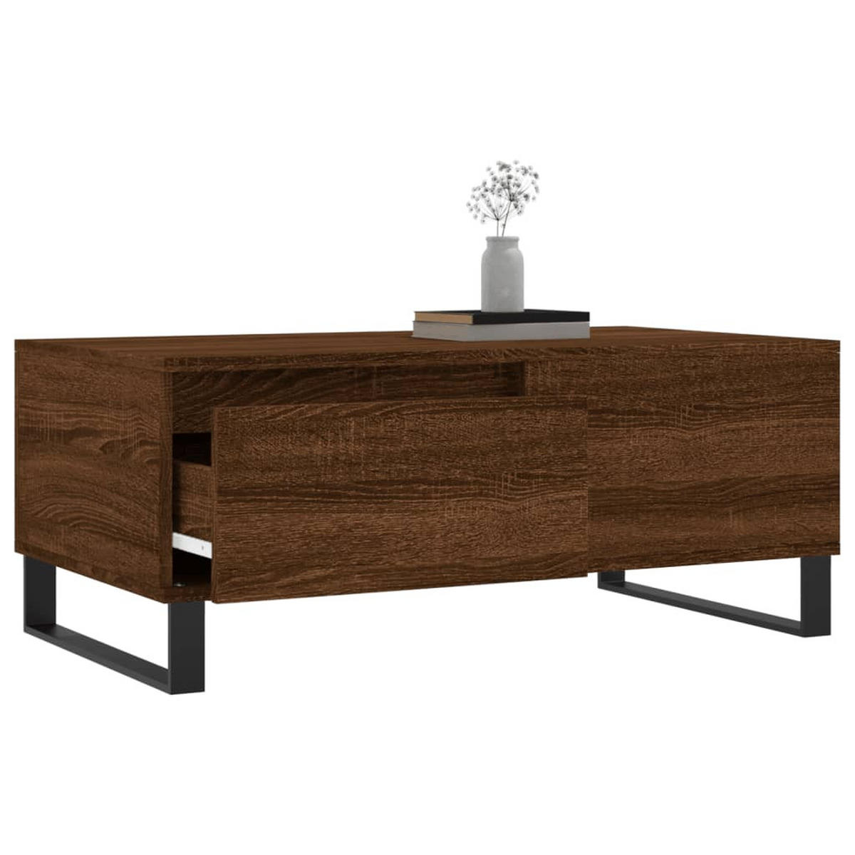 COUCHTISCH Braun Eichen-Optik 90x50x36,5 cm Holzwerkstoff - Braun, Holzwerkstoff (90/50/36.5cm) - furnicato