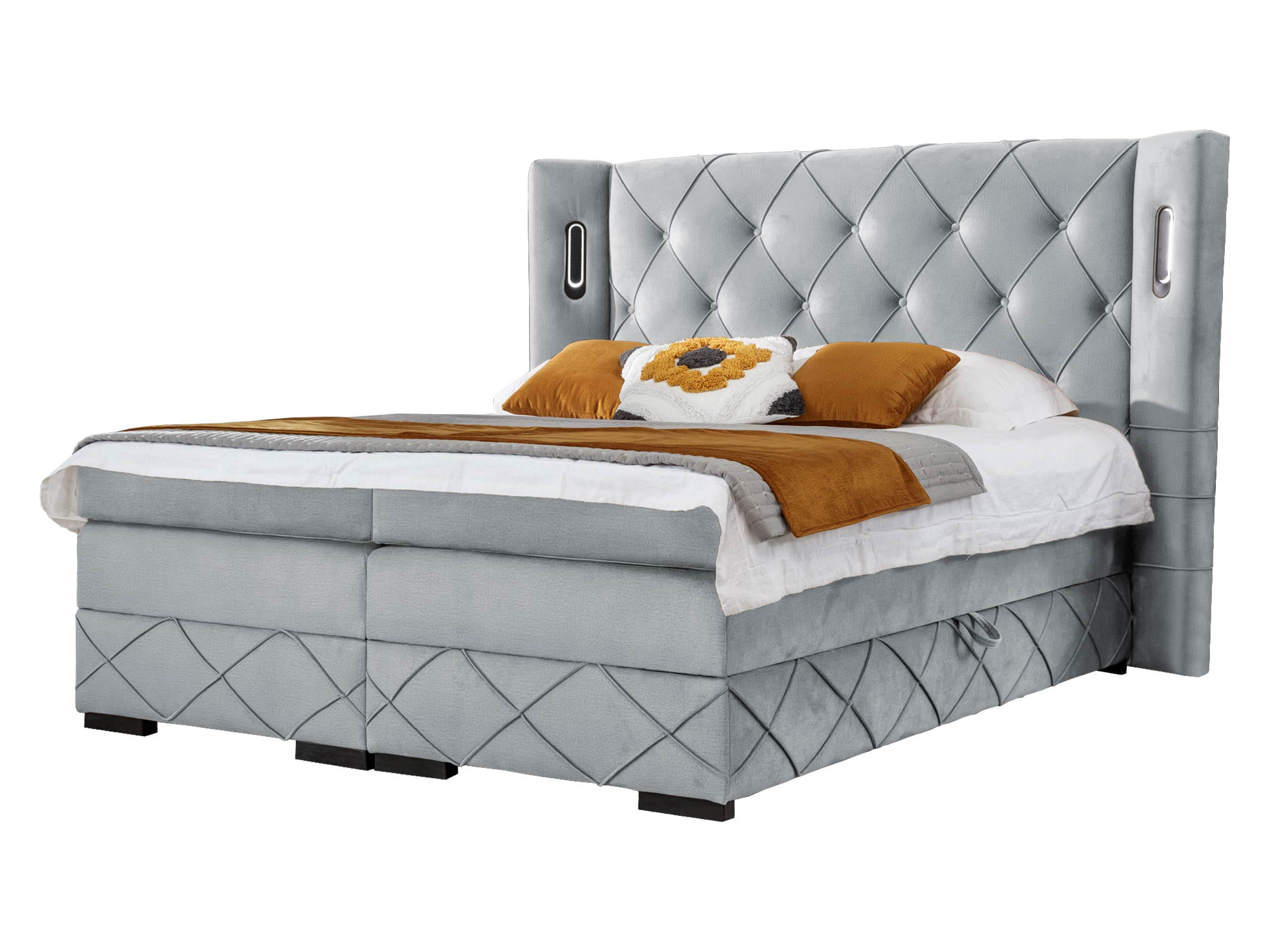 BOXBETT Focus Lux - Hellgrau, Holz (200/200cm) - MIRJAN24