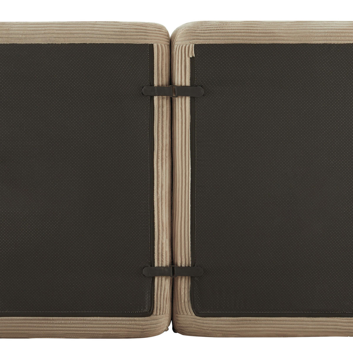 ECKSOFA aus Cord in Braun mit Tiefsitz & flexiblem Moduldesign - Braun, Textil (177/204cm) - Modfu