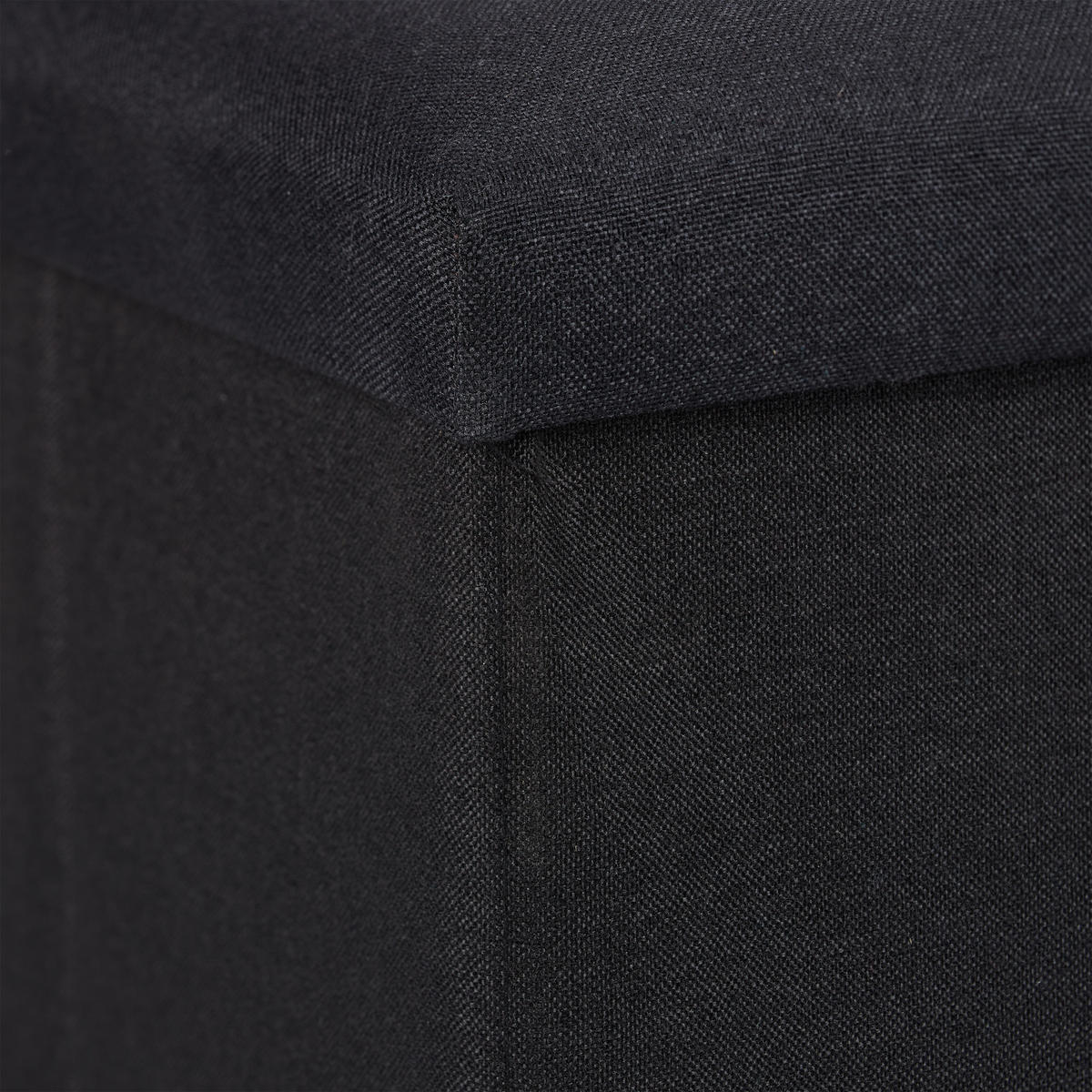 SITZBANK - Schwarz, Holzwerkstoff/Textil (76.5/38/38.5cm) - Relaxdays