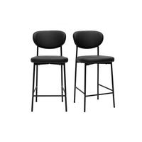 BARHOCKER H65 cm (2er-Set) BREKA - Schwarz, Kunststoff (52/96.5/44.5cm) - Miliboo
