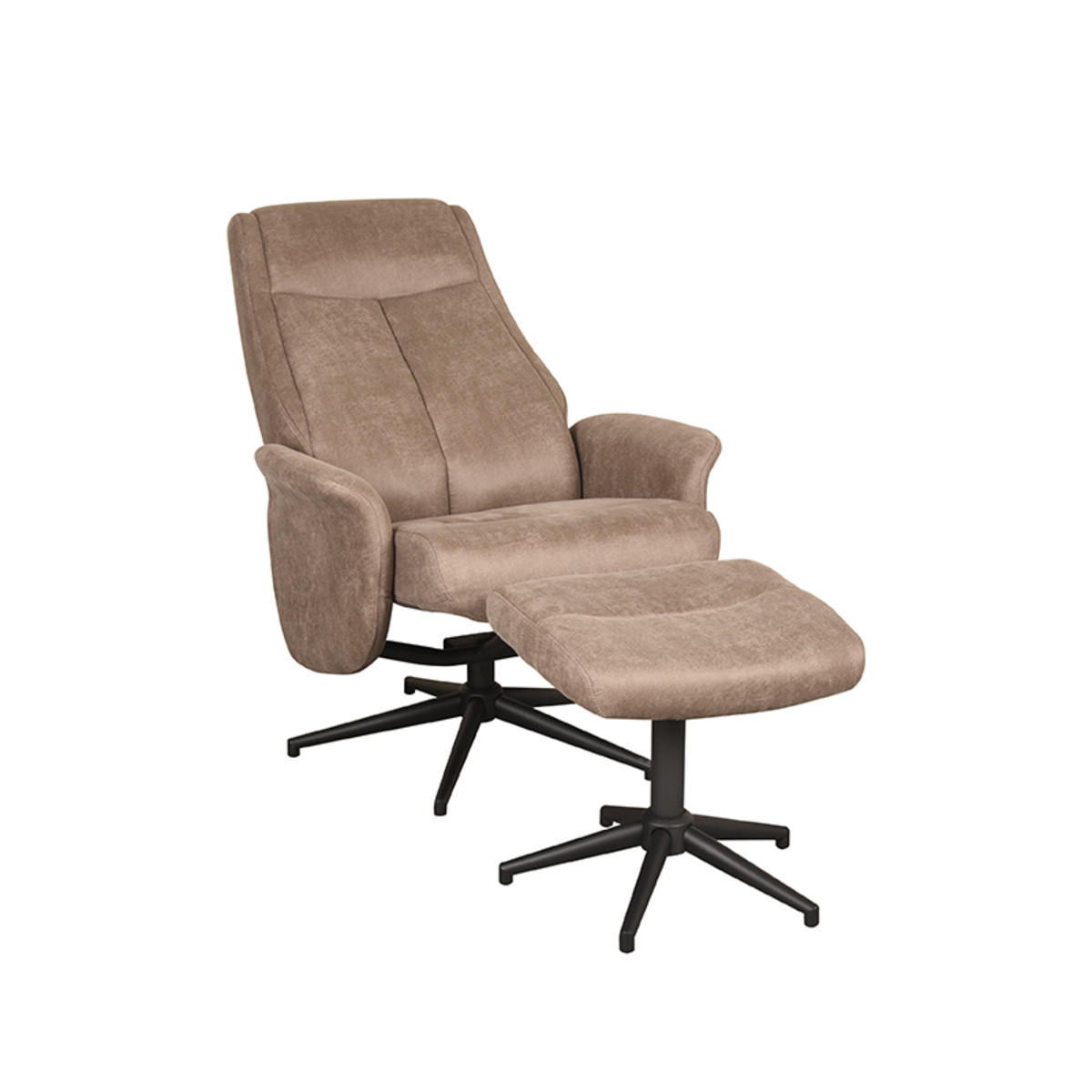 SESSEL Bergen Taupe 62/77/53 cm - Taupe, Textil (77/53/62cm) - LABEL51