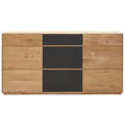 SIDEBOARD  in 177/89/42 cm  - Eichefarben/Anthrazit, Natur, Glas/Holz (177/89/42cm) - Waldwelt