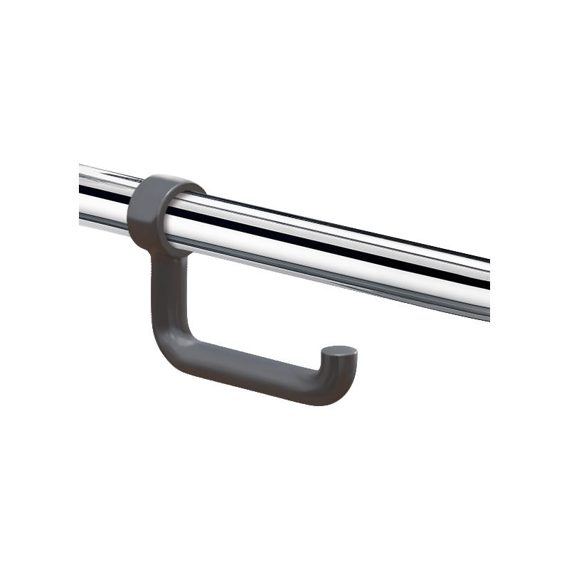 WC-PAPIERHALTER für Stützgriff Ø32-34mm Nylon grau - Grau, Metall (10.5/10.5/17.5cm) - Delabie